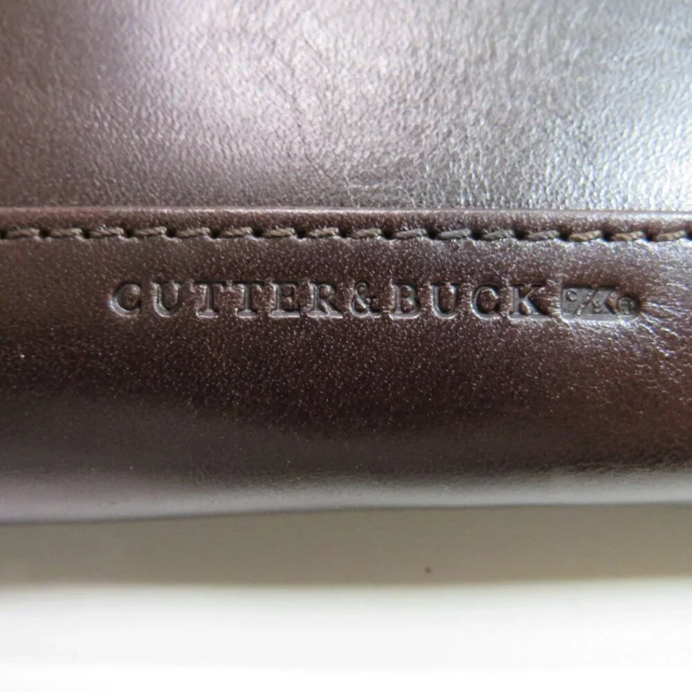 Cutter and Buck Genuine Leather Travel Wallet w Large Pocket & Notepad w Box